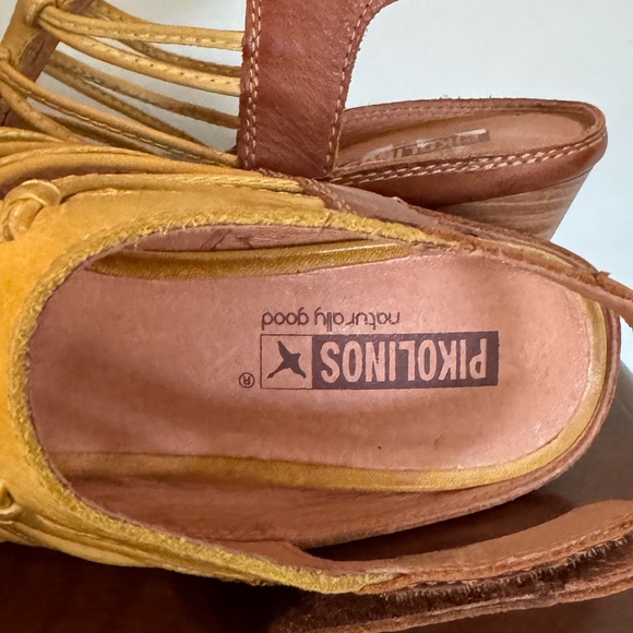 PIKOLINOS Brown and Yellow Sandals - Picture 6 of 8